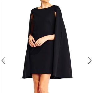 Adrianna Papell Structured Cape Sheath Dress
